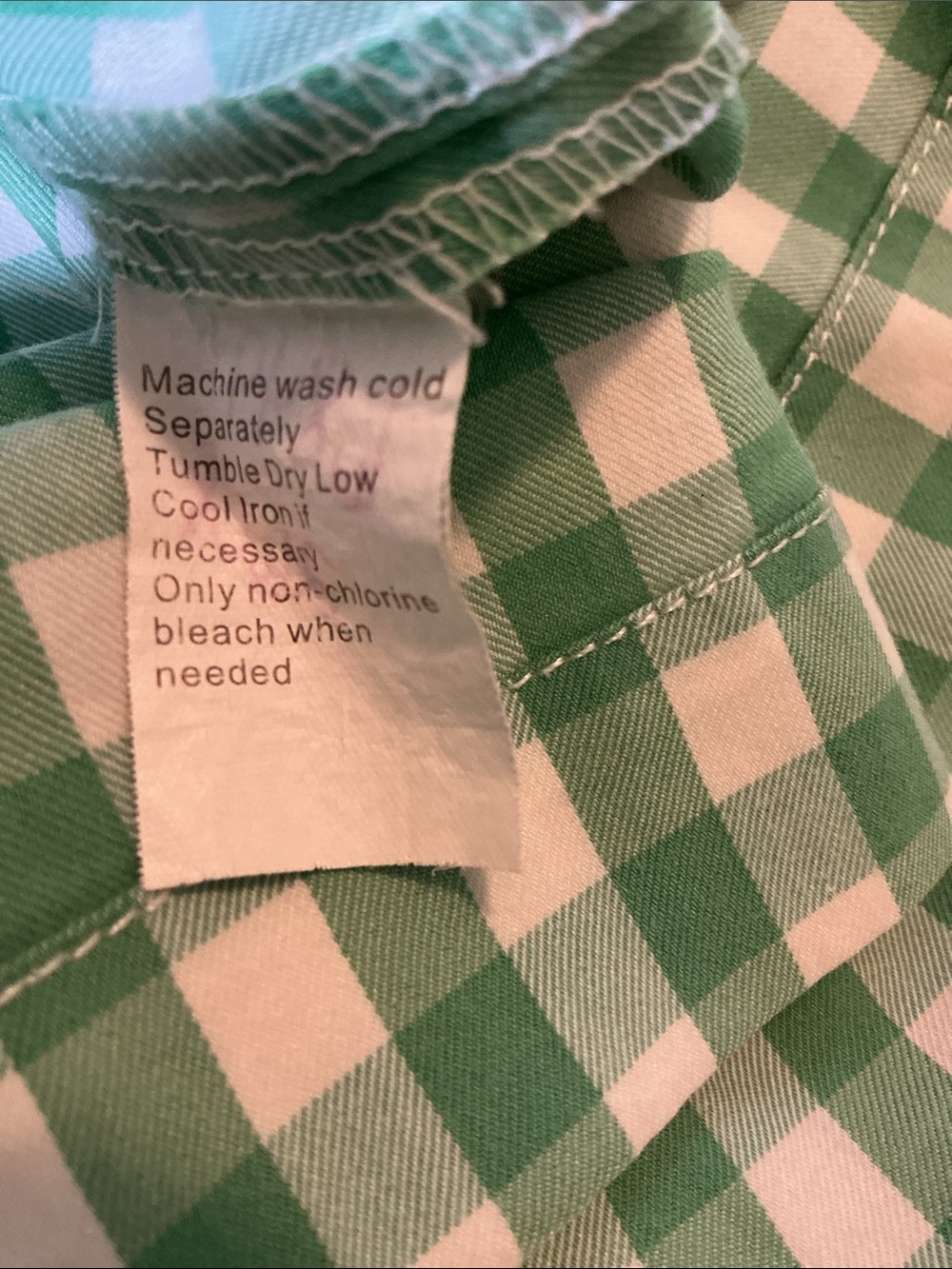 Vineyard Vines Green and White Gingham Midi Shirt Dress - Picture 7 of 7
